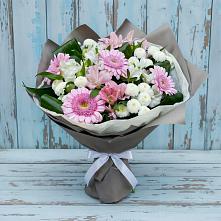 Букет цветов из:  Герберы, Альстромерии и Хризантемы в Колывани