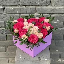 Цветочная композиция из Розы в коробке в Колывани