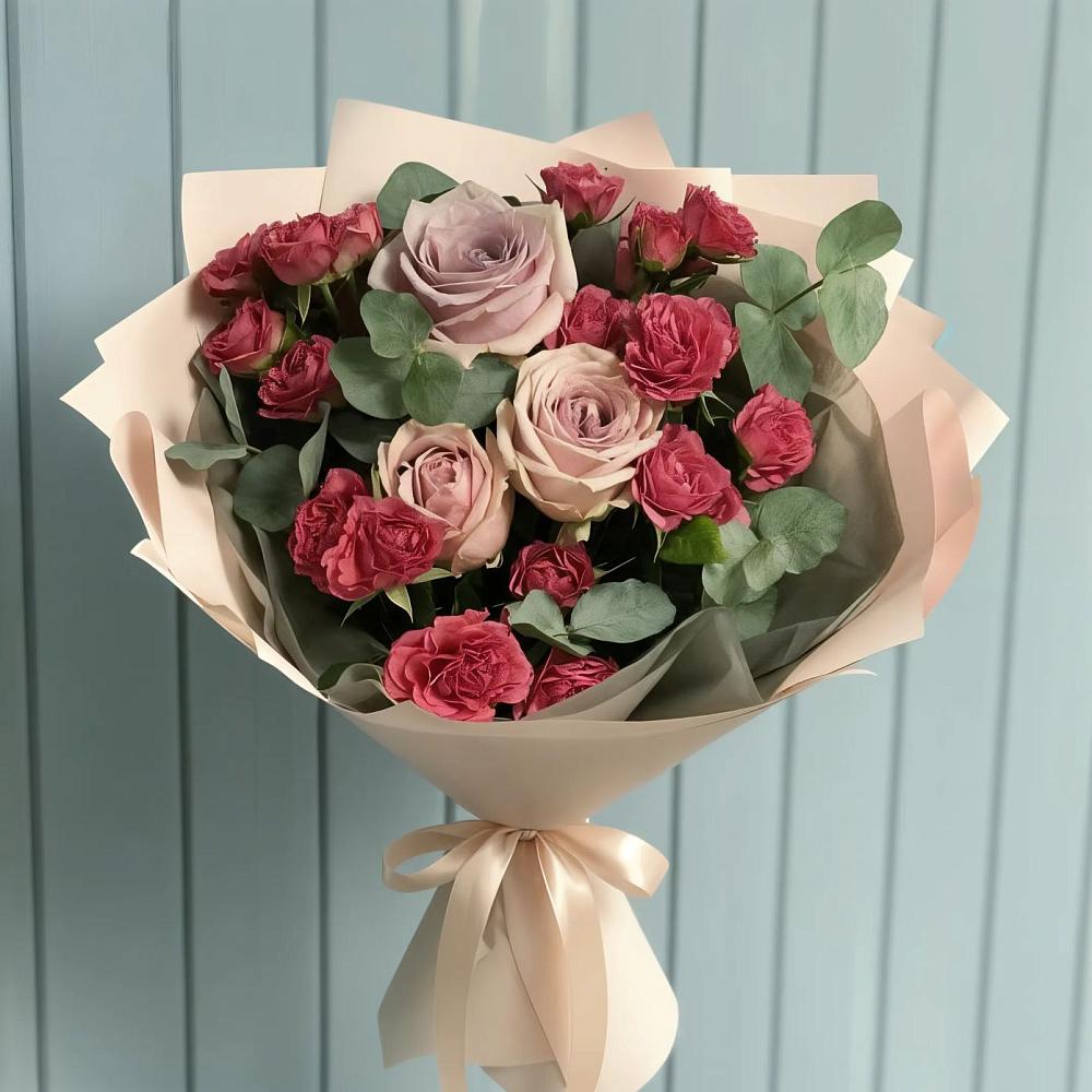 Букет цветов из: Гвоздики и Розы в Колывани