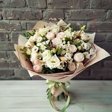 Букет цветов из:  Альстромерии, Розы и Хризантемы в Колывани