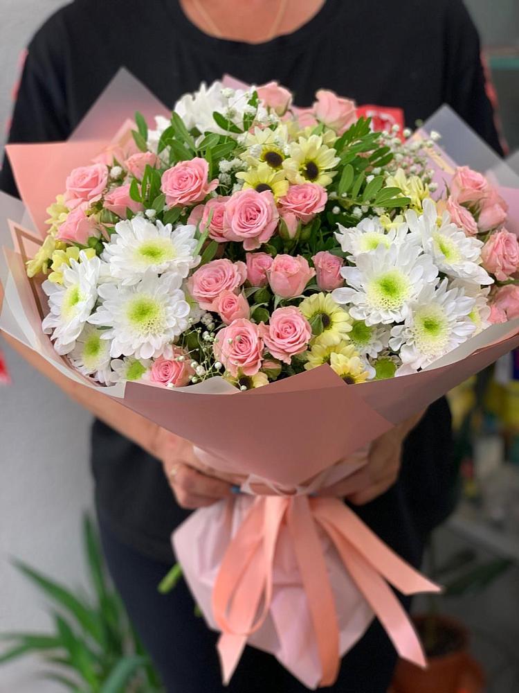 Букет цветов из: Розы и Хризантемы в Колывани