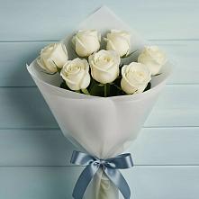 Букет 7 Белых роз Эдлесс Лав в Колывани