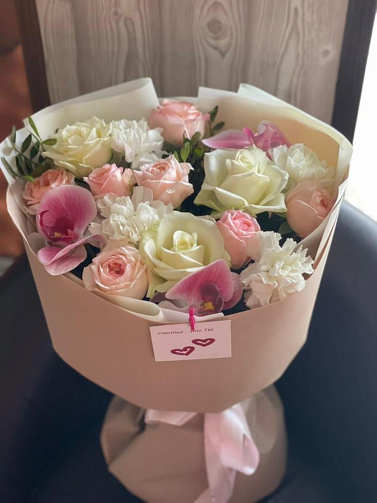 Букет цветов из: Орхидеи, Розы и Гвоздики в Колывани