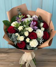 Букет цветов из:  Розы и Альстромерии в Колывани