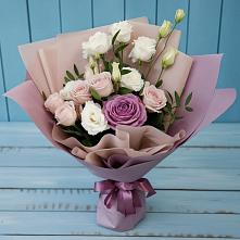 Букет цветов из:  Розы и Лизиантусы в Колывани
