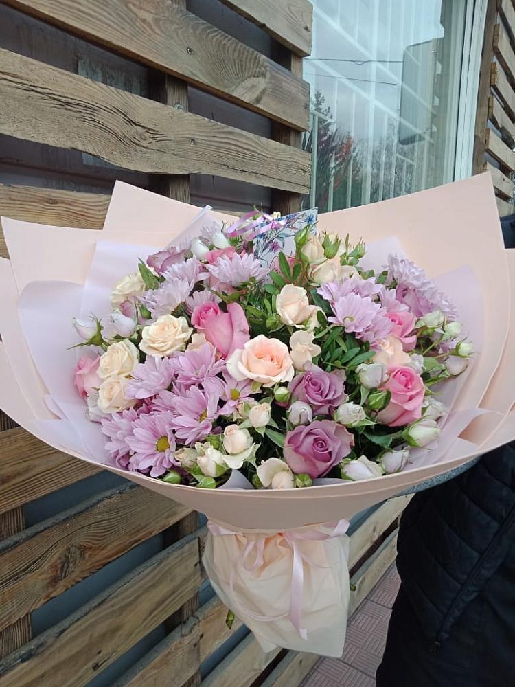 Букет цветов из: Розы и Хризантемы в Колывани