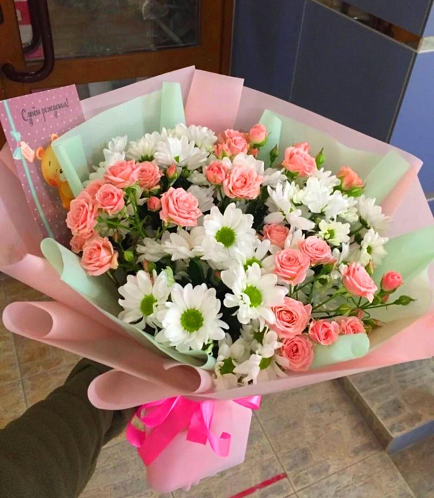 Букет цветов из: Розы и Хризантемы в Колывани