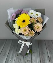 Букет цветов из:  Розы, Герберы и Хризантемы в Колывани