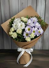 Букет цветов из:  Хризантемы и Розы #REPLACE_PRED# Колывани