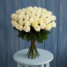 Букет 51 Белая роза Эдлесс Лав в Колывани