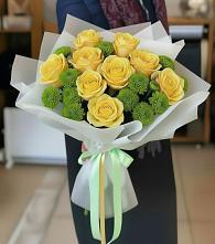 Букет цветов из:  Хризантемы и Розы в Колывани
