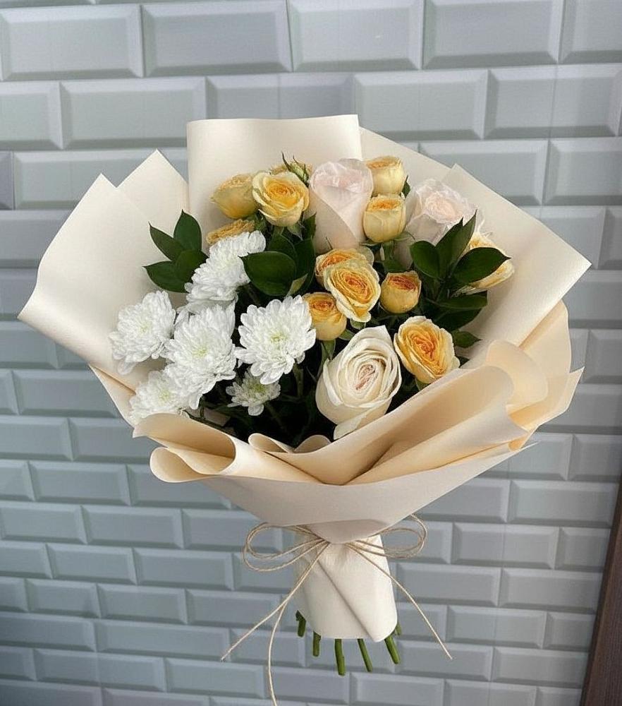 Букет цветов из: Розы и Хризантемы в Колывани