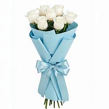 Букет 7 белых роз Проуд в Колывани