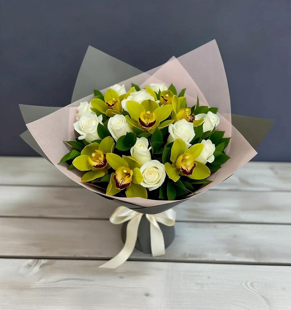 Букет цветов из: Орхидеи и Розы в Колывани