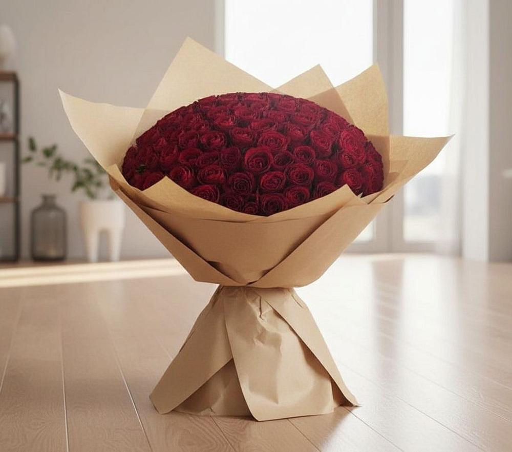 Букет 101 Красная роза в Колывани