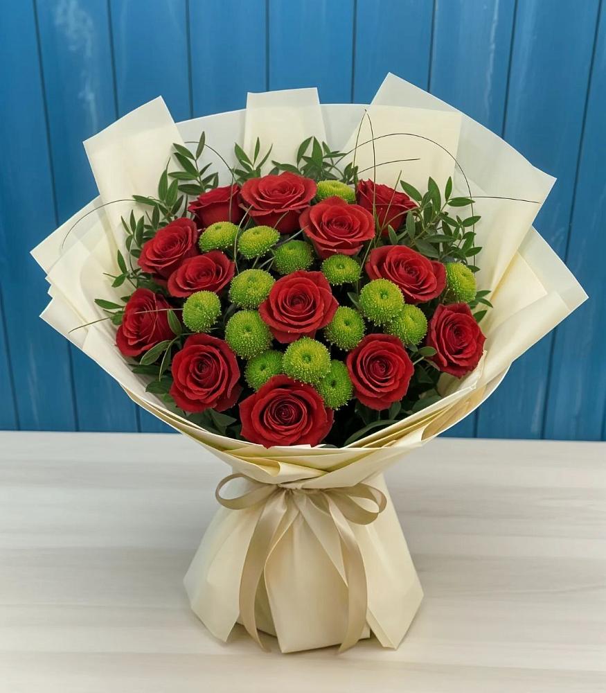 Букет цветов из: Розы и Хризантемы в Колывани