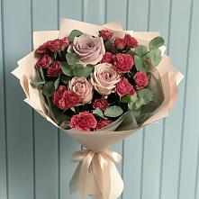 Букет цветов из:  Гвоздики и Розы #REPLACE_PRED# Колывани